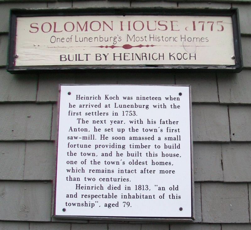 Koch-Solomon House Markers. Click for full size. Koch-Solomon House Markers image. Click for full size.