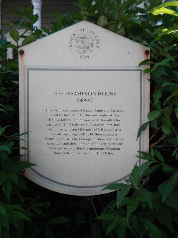 The Thompson House Marker. Click for full size. The Thompson House Marker image. Click for full size.