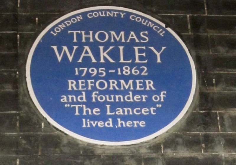 Thomas Wakley Marker. Click for full size. Thomas Wakley Marker image. Click for full size.