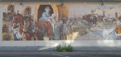 Decision at The Dalles Mural, left half image. Click for full size.
