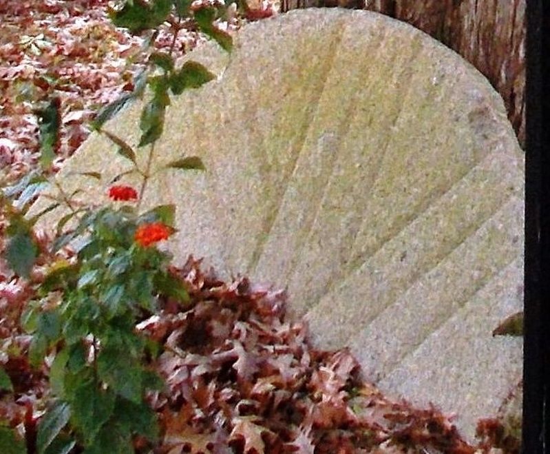 Detail of the mill stone. image. Click for full size.