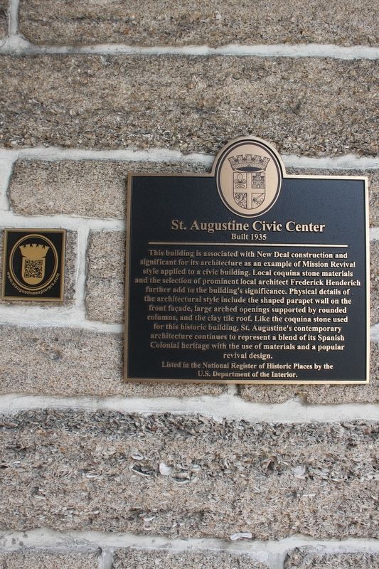 St. Augustine Civic Center Marker image. Click for full size.