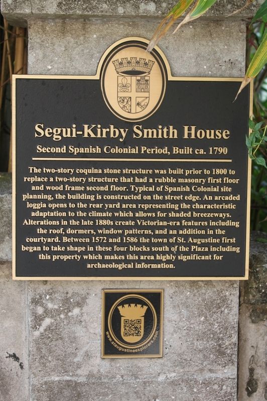 Segui-Kirby Smith House Marker image. Click for full size.