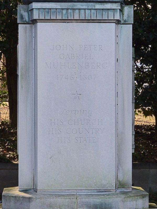 John Peter Gabriel Muhlenberg Marker. Click for full size. John Peter Gabriel Muhlenberg Marker image. Click for full size.