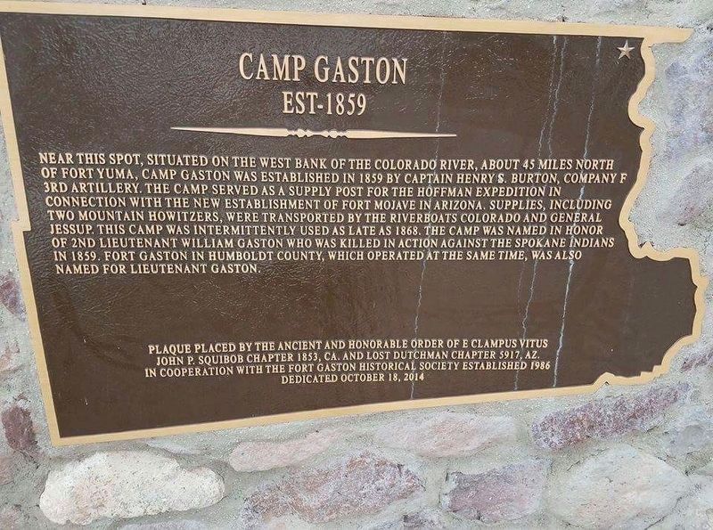 Fort Gaston Marker image. Click for full size.
