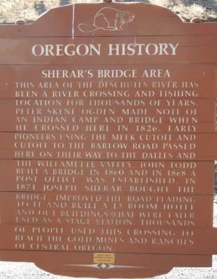Sherar's Bridge Area Marker image. Click for full size.