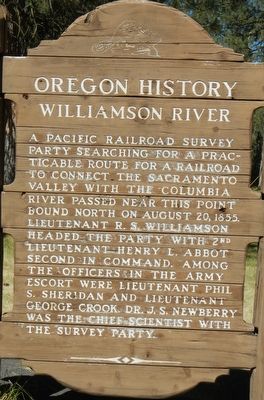 Williamson River Marker image. Click for full size.