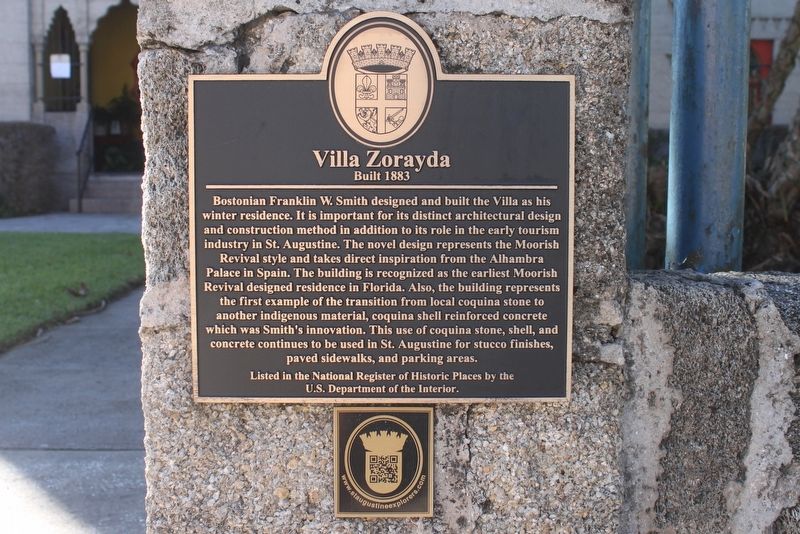 Villa Zorayda Marker. Click for full size. Villa Zorayda Marker image. Click for full size.