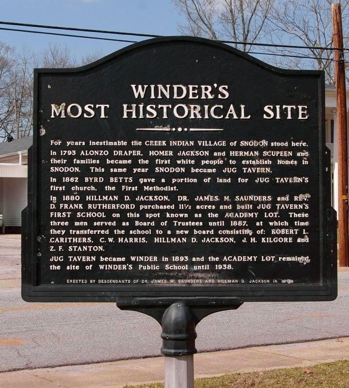 What About Winder’s Less Historical Sites? image. Click for more information.