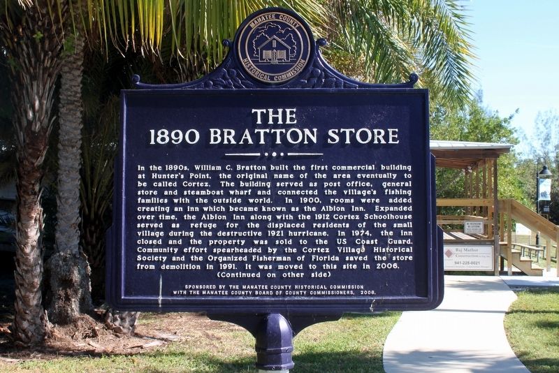 The 1890 Bratton Store side of marker image. Click for full size.