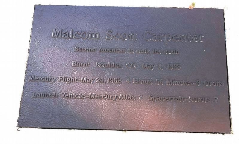 Malcom Scott Carpenter Marker image. Click for full size.