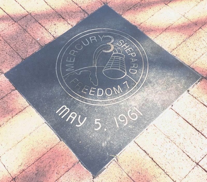 Mercury 3 Tile near the memorial image. Click for full size.