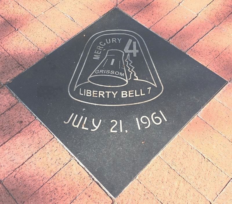 Mercury 4 Tile near the memorial image. Click for full size.