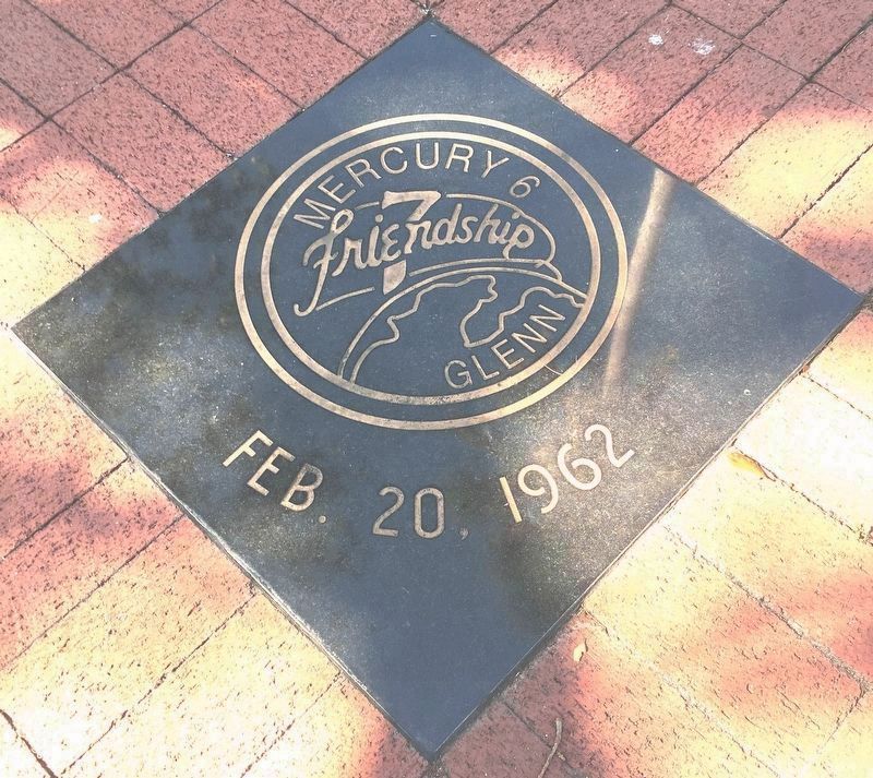Mercury 6 Tile near the memorial image. Click for full size.