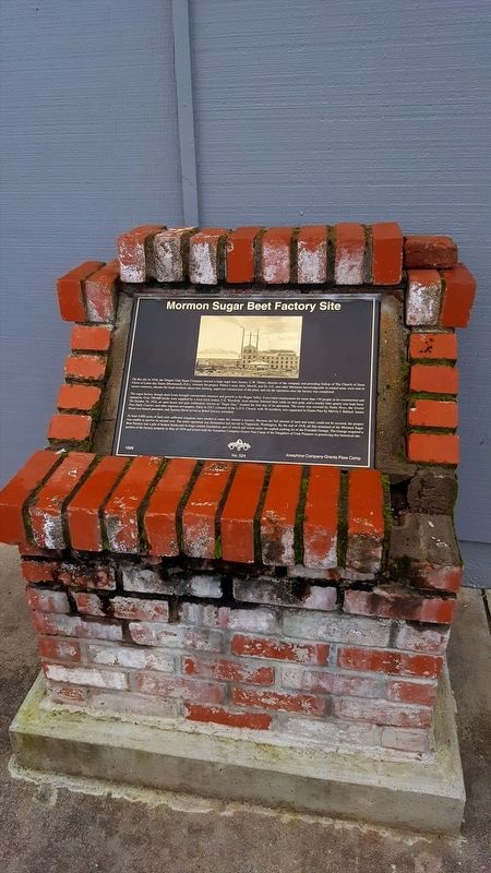 Mormon Sugar Beet Factory Site Marker image. Click for full size.