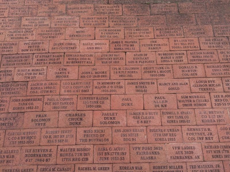 "The Buffaloes" Marker dedicatory pavers image. Click for full size.
