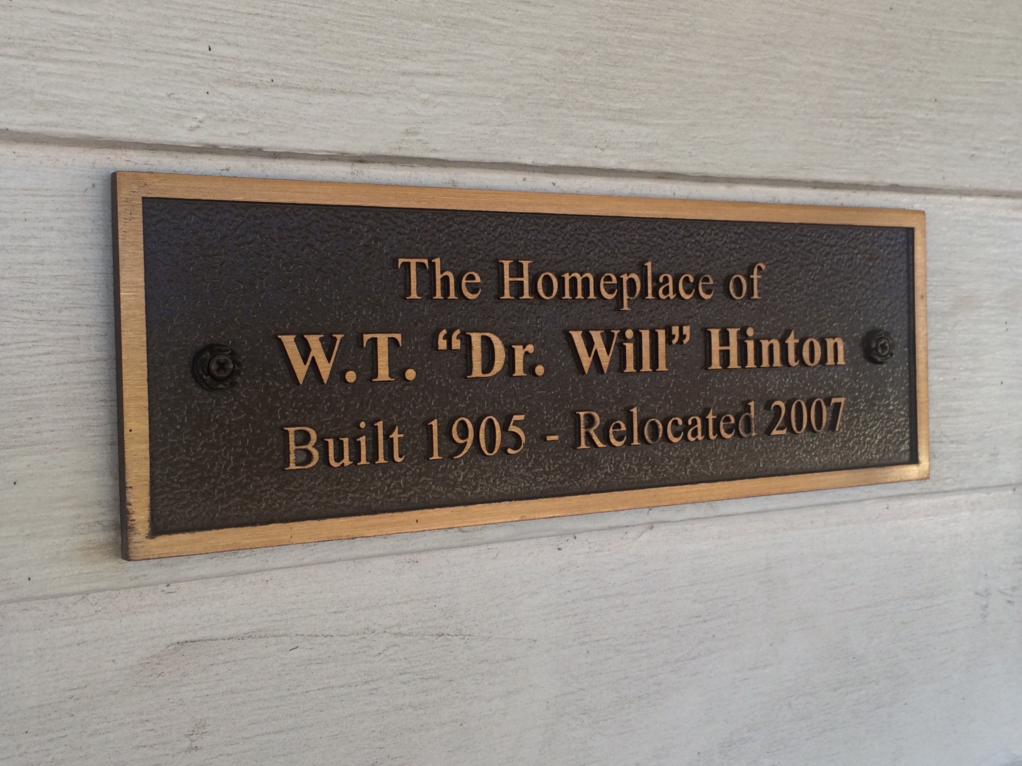The Dr. William Hinton House Marker