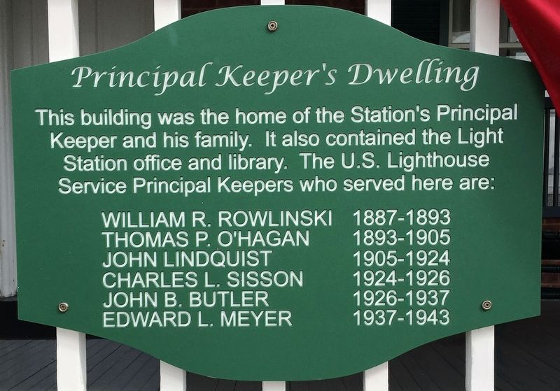 Principal Keeper's Dwelling Marker image. Click for full size.