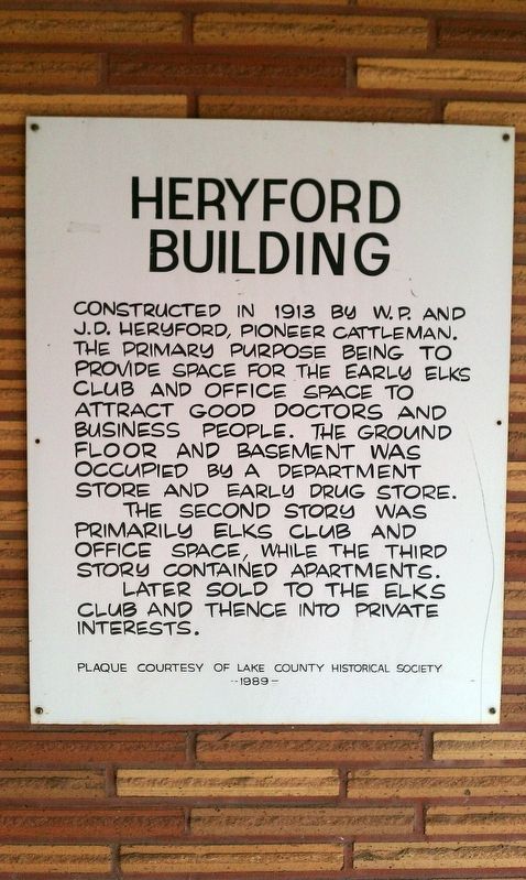 Heryford Building Marker image. Click for full size.
