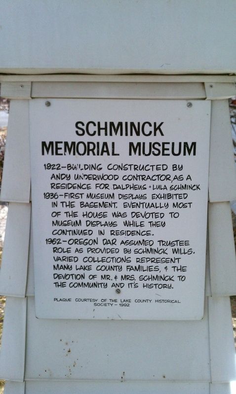Schminck Memorial Museum Marker image. Click for full size.