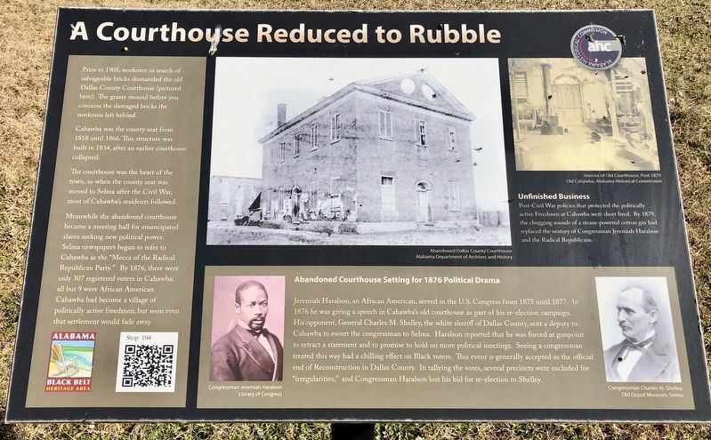 A Courthouse Reduced to Rubble Marker image. Click for full size.