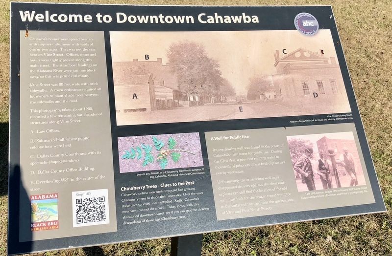Welcome to Downtown Cahawba Marker image. Click for full size.
