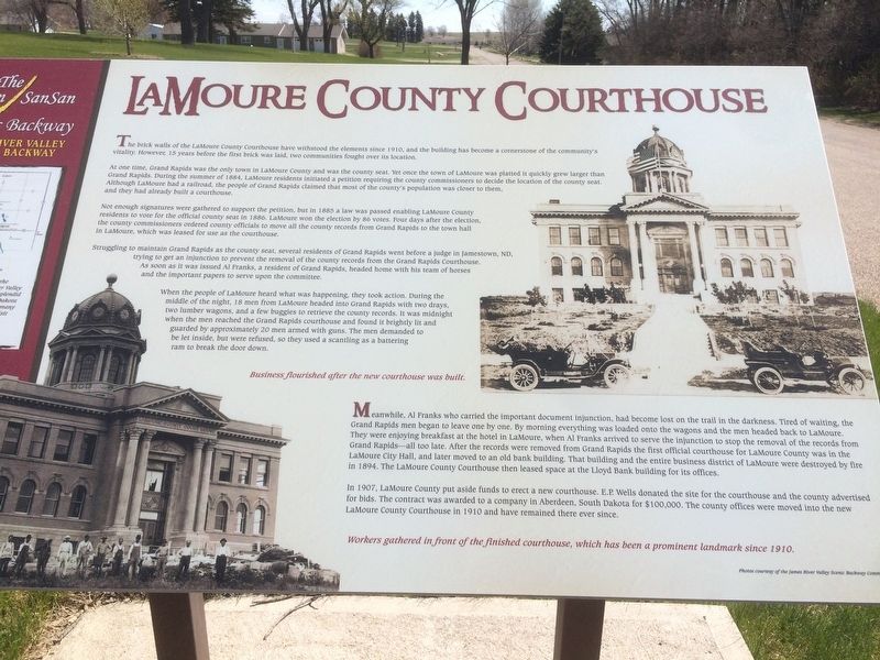 LaMoure Count Courthouse Marker image. Click for full size.