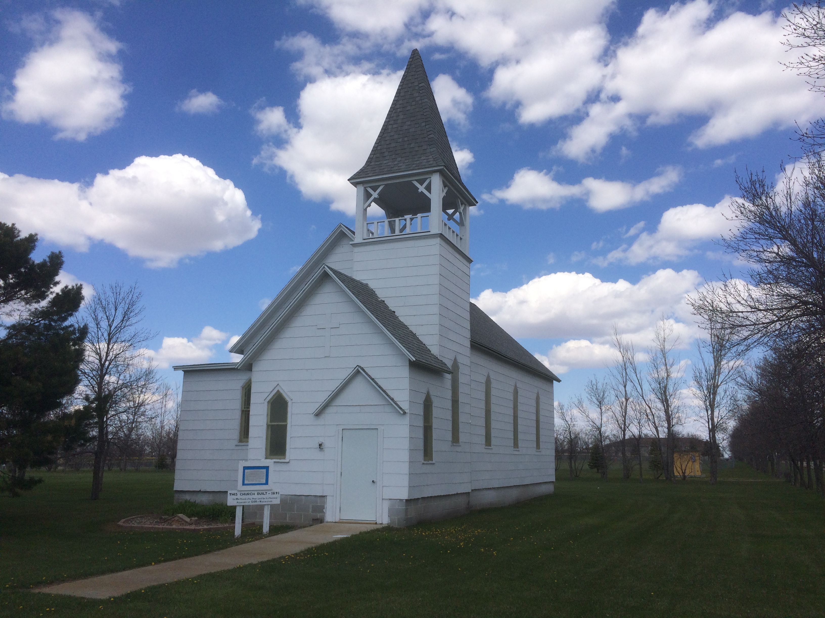 1891 Church - Oakes Historical Park Marker