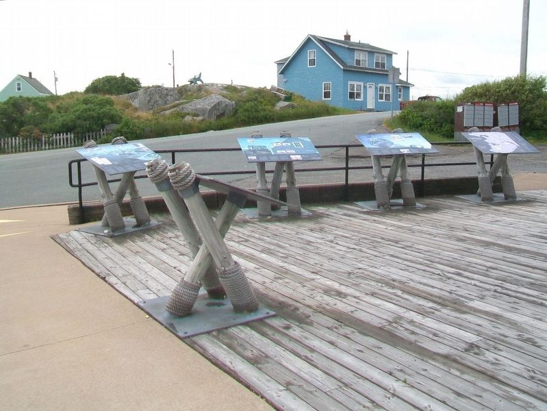 Peggy's Cove Markers at Visitor Information Centre image. Click for full size.