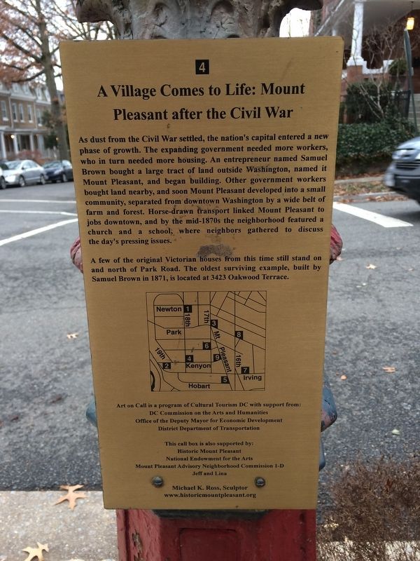 A Village Comes to Life: Mount Pleasant after the Civil War Marker image. Click for full size.