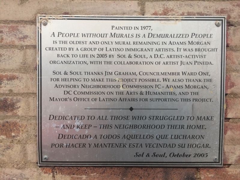 A People Without Murals Is A Demuralized People Marker image. Click for full size.