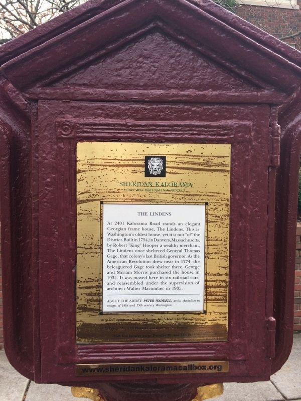 The Lindens Marker. Click for full size. The Lindens Marker image. Click for full size.