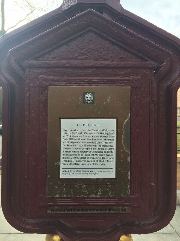 The Presidents Marker. Click for full size. The Presidents Marker image. Click for full size.