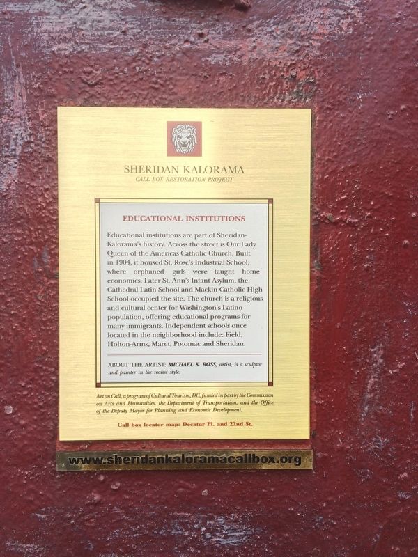 Educational Institutions Marker. Click for full size. Educational Institutions Marker image. Click for full size.