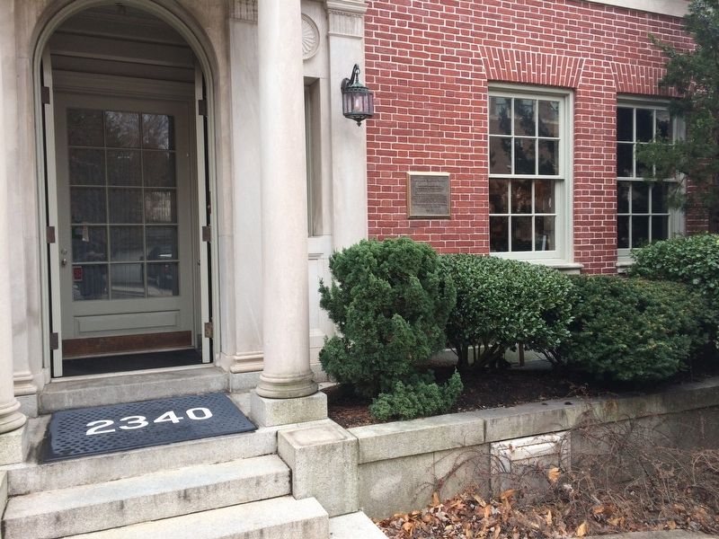 Woodrow Wilson House Marker. Click for full size. Woodrow Wilson House Marker image. Click for full size.