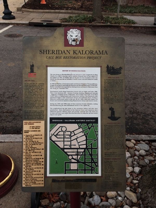 History of Sheridan-Kalorama Marker image. Click for full size.