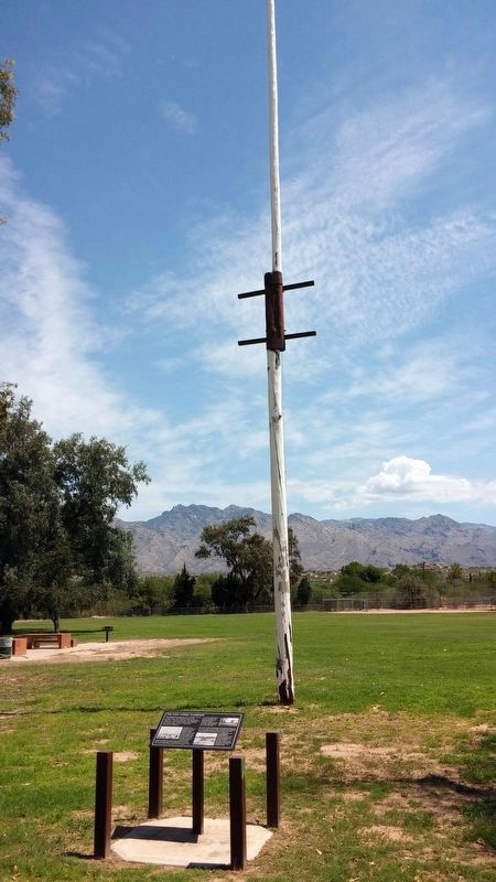 The Fort Lowell Flagstaff Marker. Click for full size. The Fort Lowell Flagstaff Marker image. Click for full size.