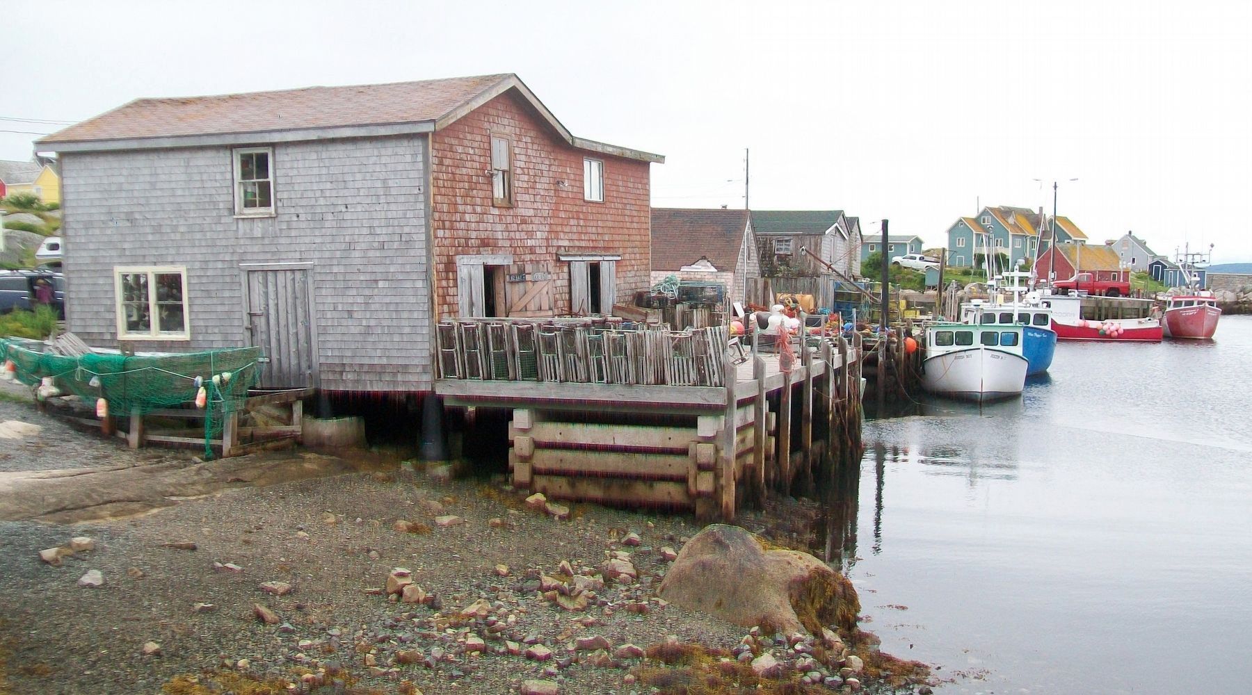 Peggy's Cove Fishing Boats and Sheds image. Click for full size.