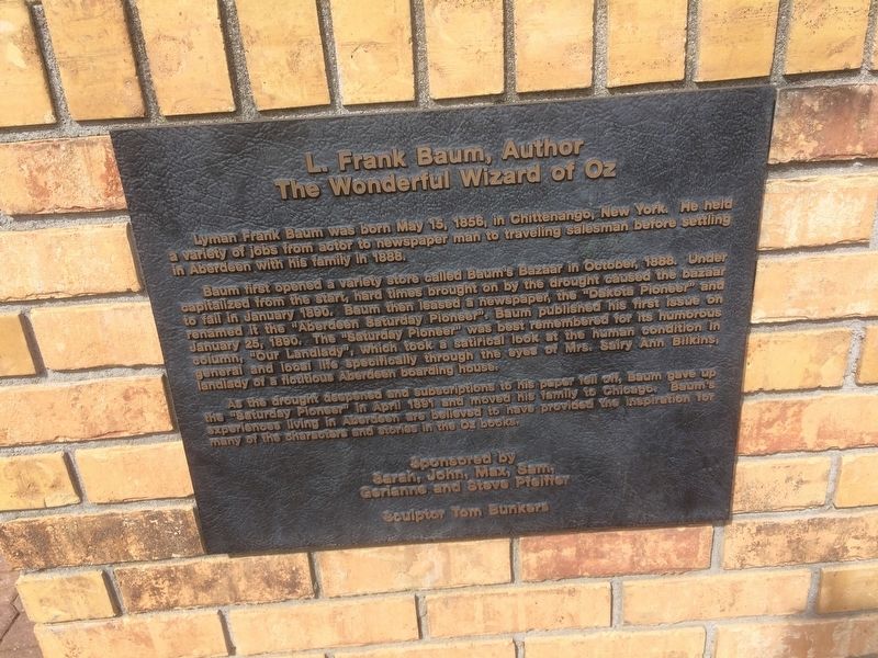 L. Frank Baum, Author Marker image. Click for full size.