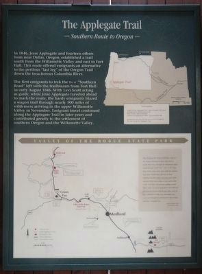 Valley of the Rogue Applegate Trail Kiosk Marker image. Click for full size.