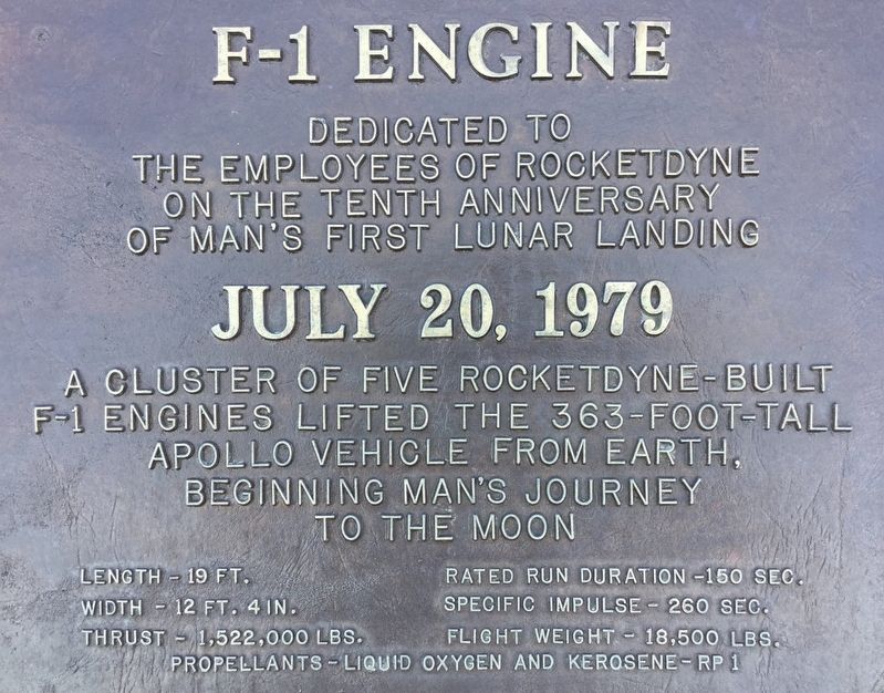 F-1 Engine Marker image. Click for full size.