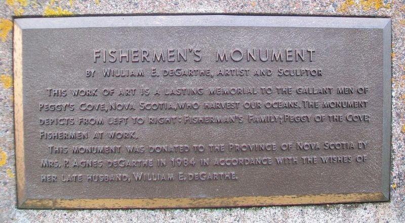 Fishermen's Monument Marker. Click for full size. Fishermen's Monument Marker image. Click for full size.