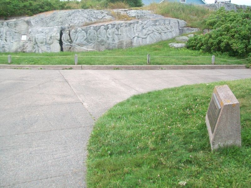 Fishermen's Monument and Marker. Click for full size. Fishermen's Monument and Marker image. Click for full size.