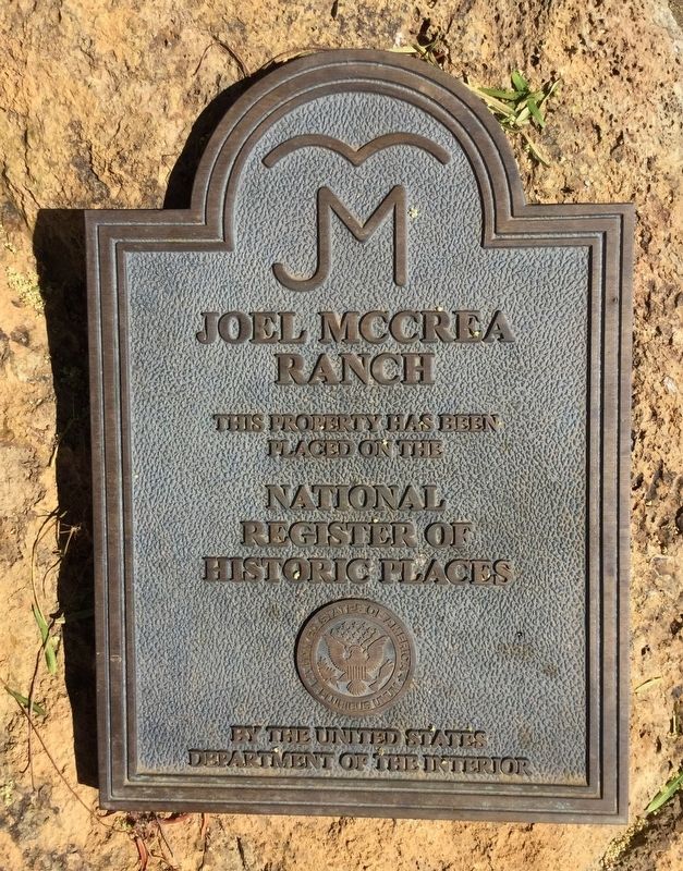 Joel McCrea Ranch Marker image. Click for full size.