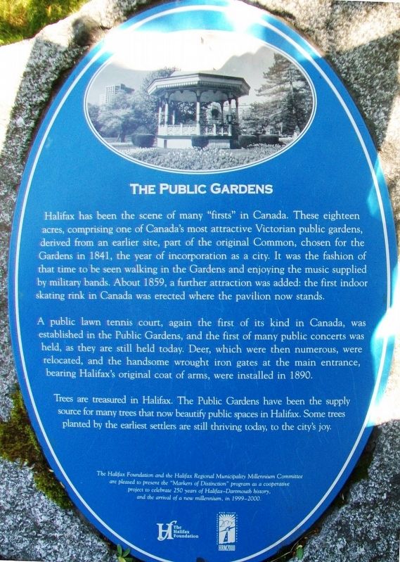 The Public Gardens Marker image. Click for full size.