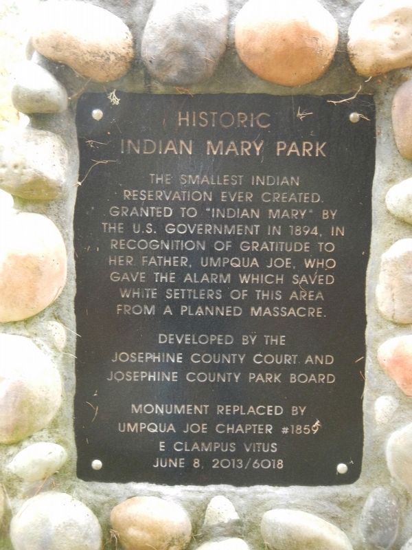 Historic Indian Mary Park Marker image. Click for full size.