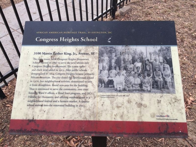 Congress Heights School Marker image. Click for full size.