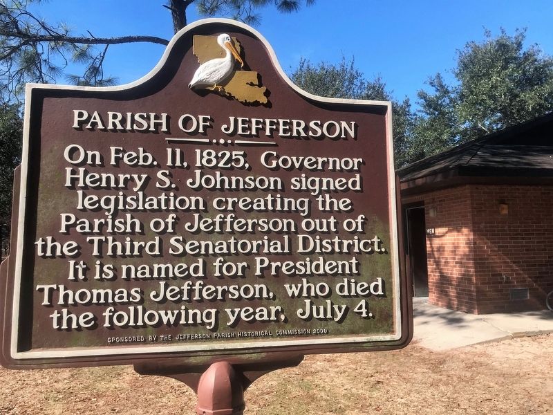 Parish of Jefferson Marker. Click for full size. Parish of Jefferson Marker image. Click for full size.