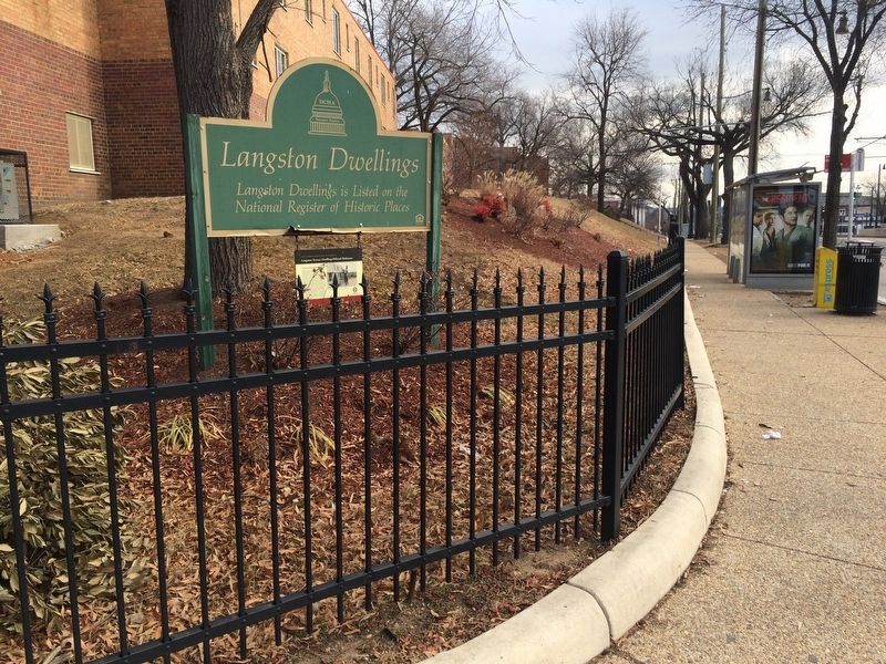 Langston Terrace Dwellings Entrance Sign image. Click for full size.