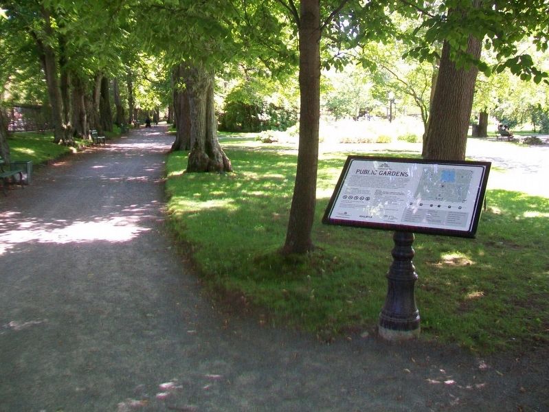 Welcome to the Public Gardens Marker. Click for full size. Welcome to the Public Gardens Marker image. Click for full size.